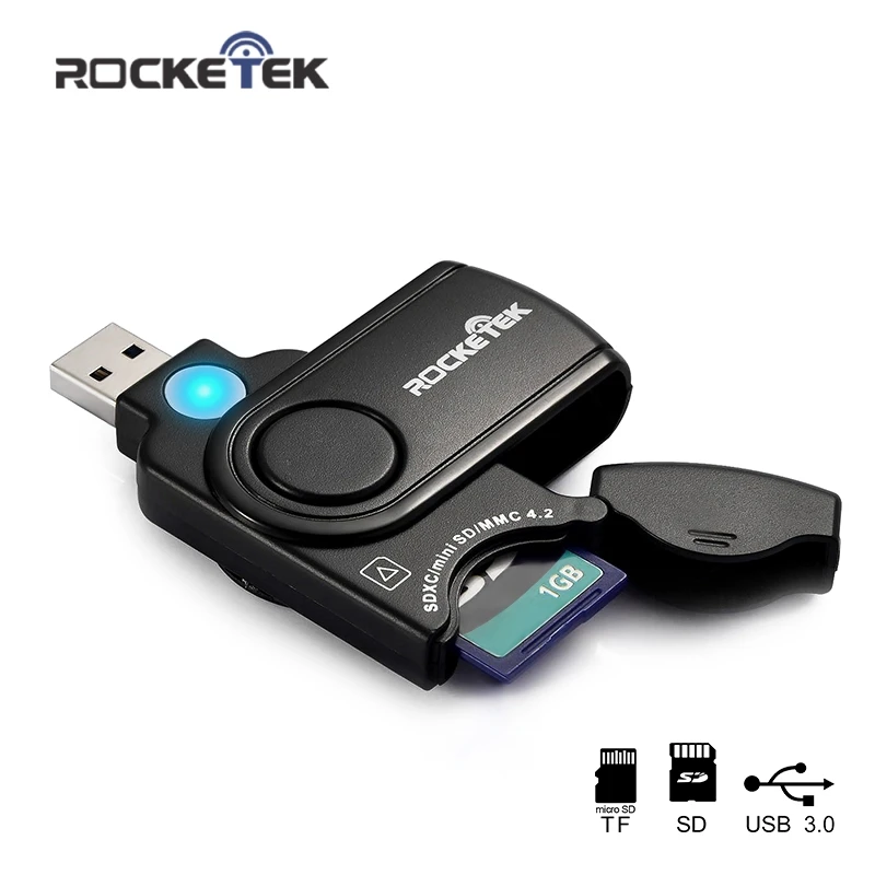 ROCKETEK usb 3,0 multi 2 в 1 памяти otg телефон card reader адаптер 5 Гбит для SD/TF micro SD для pc ноутбук аксессуары