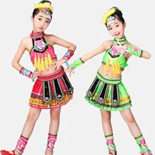 Дизайн 2 цвета девушки Miao танцевальная одежда Miao Hmong национальные костюмы Китайская народная Dsance одежда