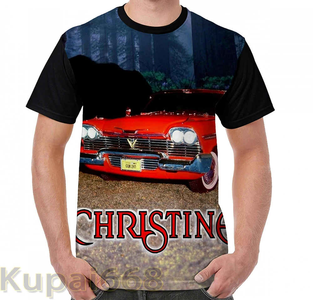 funny Graphic print t shirt men Tops tees Christine Plymouth Fury 1958 women T-Shirt Short Sleeve Casual tshirts | Мужская одежда