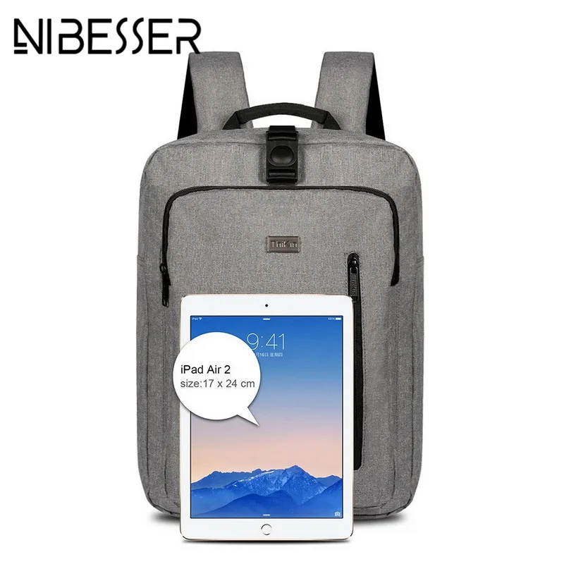

NIBESSER Waterproof Men Business Backpacks 17 Inches Laptop Backpack Casual Students School Bag Brand Notebook Travel Rucksack
