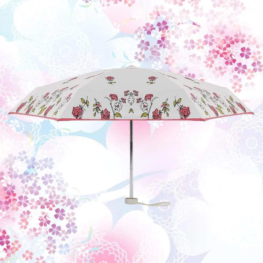 Романтическое Новое поступление складной розовый зонтик солнце-затенение от солнца зонтик Анти-УФ купол зонтик женский