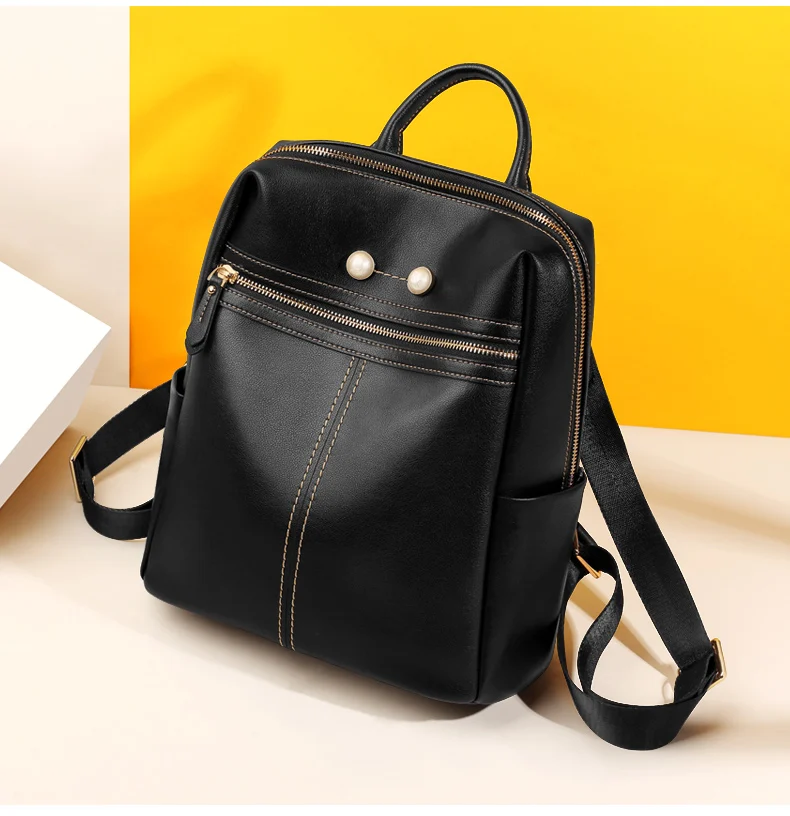 dividir Couro FOXER Mulheres Marca Mochila de