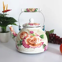 Толстая плоская подошва 4L Большая Керамическая эмаль чайник для воды чайник молочный чайник электромагнитная печь общего назначения чайник