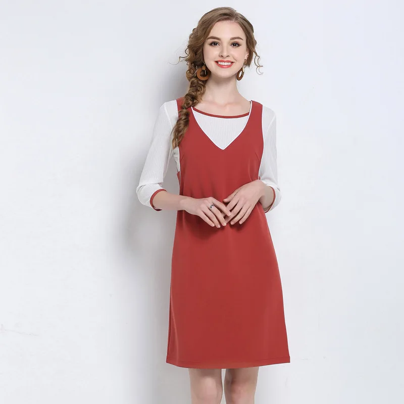 Women Dress Plus Size 2018 Wrap Knitting Elegant Large Casual Spring