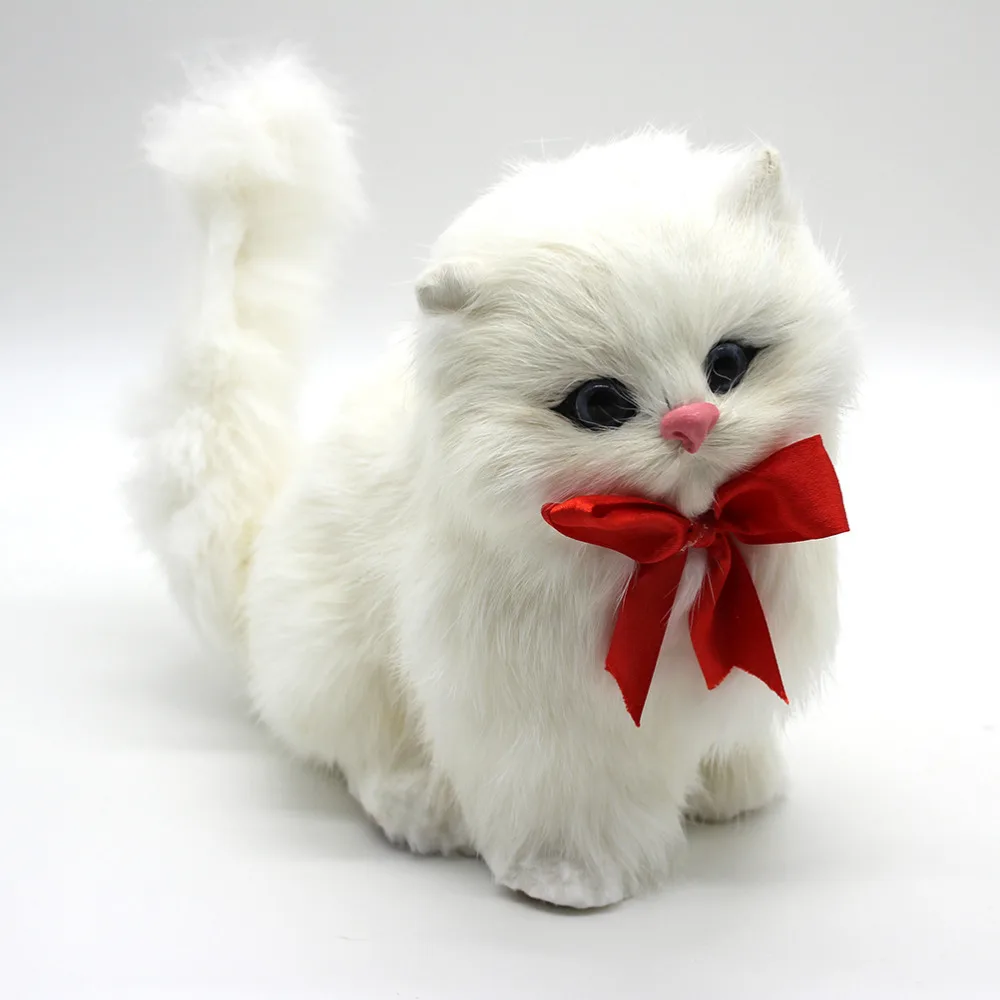 Kids Cute Realistic Sleeping Cat Simulation Animal Stuffed Toys Doll Plush Gift