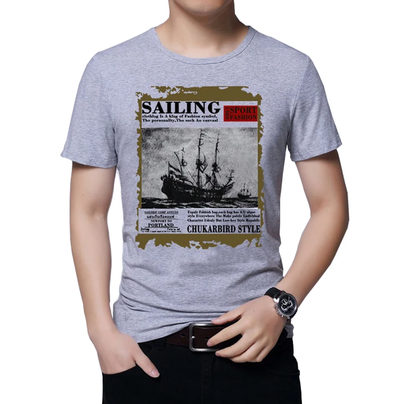 

TFETTERS 2019 New Summer Men Clothes Short Sleeve Casual Men T-shirt Fashion Print Slim Cotton T-shirt Men Clothes Plus Size