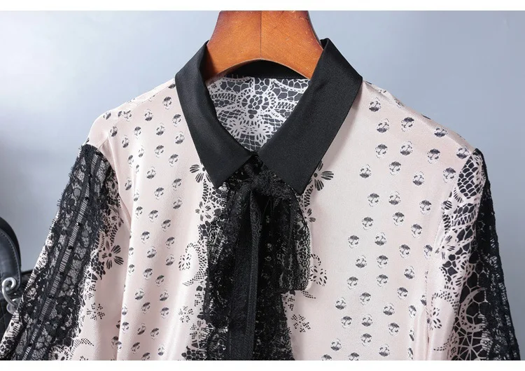 Estilo Cuerno Europeo 2019 Color Americano Nuevo Puro Primavera Mujeres De El Moda Manga Camisa Y w7wa8p