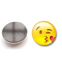 1pc Glass Dome Round Cute Smile Emoji Face Expressions Refrigerator Sticker Fridge Magnet For Kids Message Holder Home Decor 27 sheets 1300 style cut emoji sticker smile for notebook message high vinyl funny creative free shipping