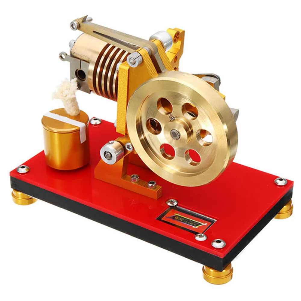 

Free Shipping Suction Fire Type Stirling Engine Edition Pure Copper Air Cylinder Heat Energy Engine Model Physics Science Toys
