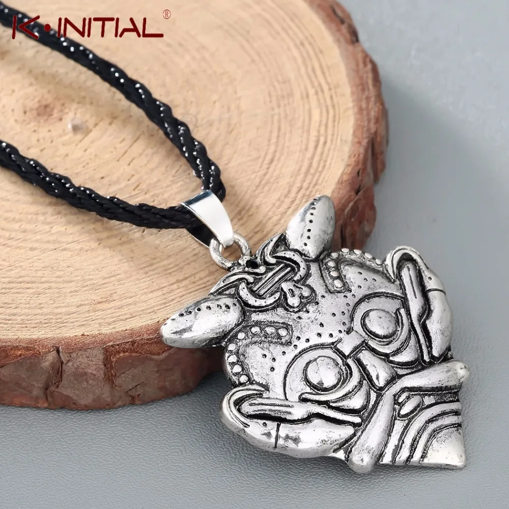 Kinitial The Mask of Loki подвеска с маской Odin Amulet Necklace Men скандинавский стиль|necklace jewelry|jewelry