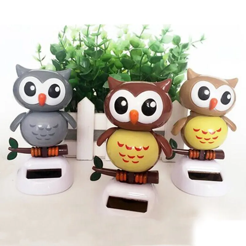 Solar Powered Owl Dancing Flip Flap Swinging Shook His Head For Car Decoration Lovely Dancing Owl