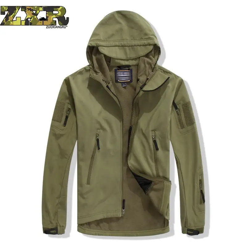 

Shark Skin Soft Shell Outfits Men's Army Military Tactical Jacket Sweaters Windproof Waterproof And Warm Coat Hiking Jacket