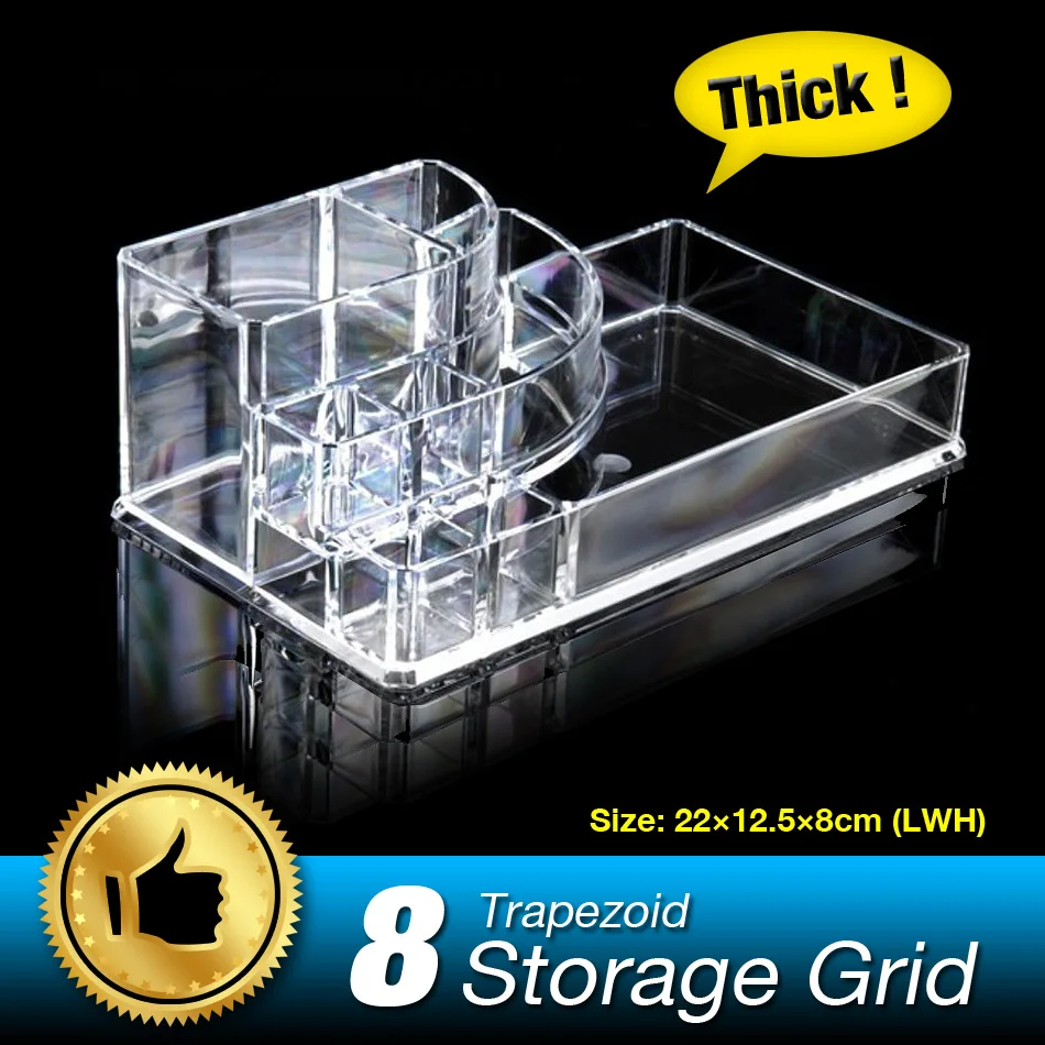 

Make Up Storage Box 8 Grids Jewelry Ring Ear Nail Cosmetic Storage Display Box Woman Acrylic Cosmetic Organizer Holder
