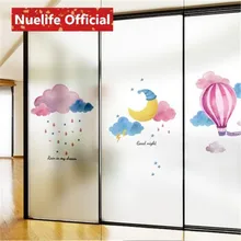 60x80 см Луна дождь шар солнце мороженое узор стеклянная пленка детская комната ванная комната Непрозрачный замороженный оконная пленка N2