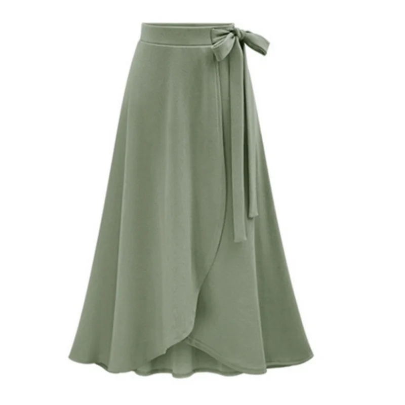 Женская Асимметричная кружевная Высокая талия однотонная Плюс Размер 6XL Длинная летняя юбка стильная юбка женская элегантная юбка OL