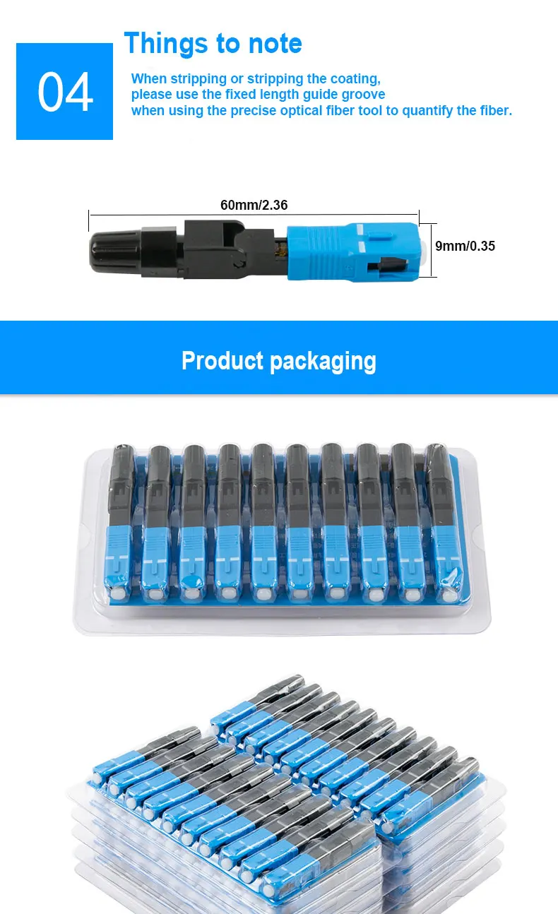 Langzhi 100 шт SC волоконно-оптический Быстрый холодной FTTH SC однопользовательский режим upc быстрый разъем