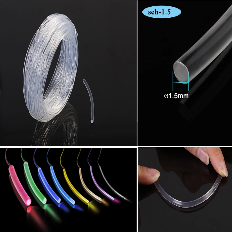 

1.5mm soft end glow optical fiber light cable for indicator lighting