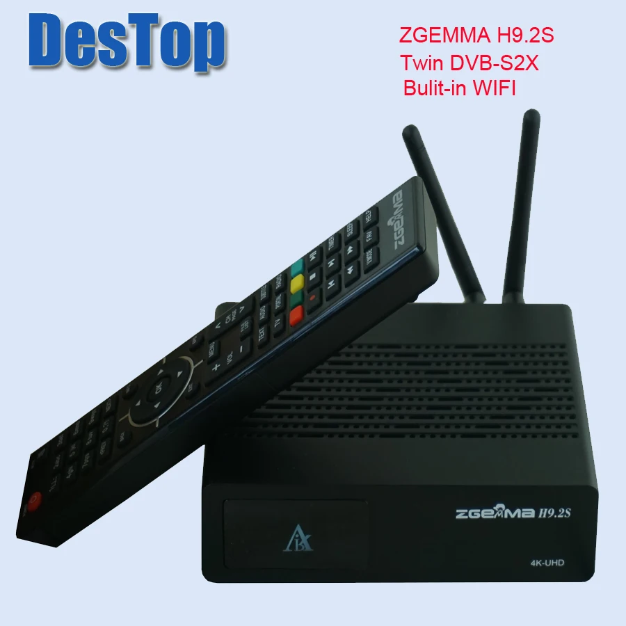 Официальная версия 4 к UHD телеприставка ZGEMMA H9.2S Linux OS DVB-S2X+ S2X Двойные тюнеры HEVC/H.265 декодирование bulit в wifi