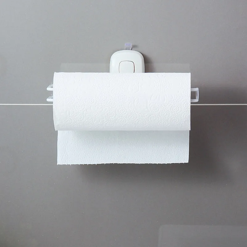 New Style Strong Suction Cup 240mm Metal Kitchen Paper Holder Creative