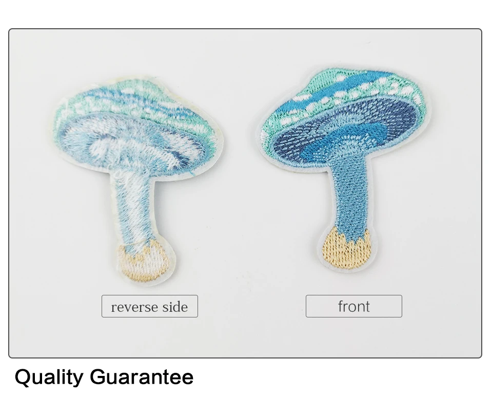 Iron On Patches Kids Cute DIY Stripe Mushroom Patch Small Size Embroidery Badges For Clothes Clothing Fabric Garment(3)