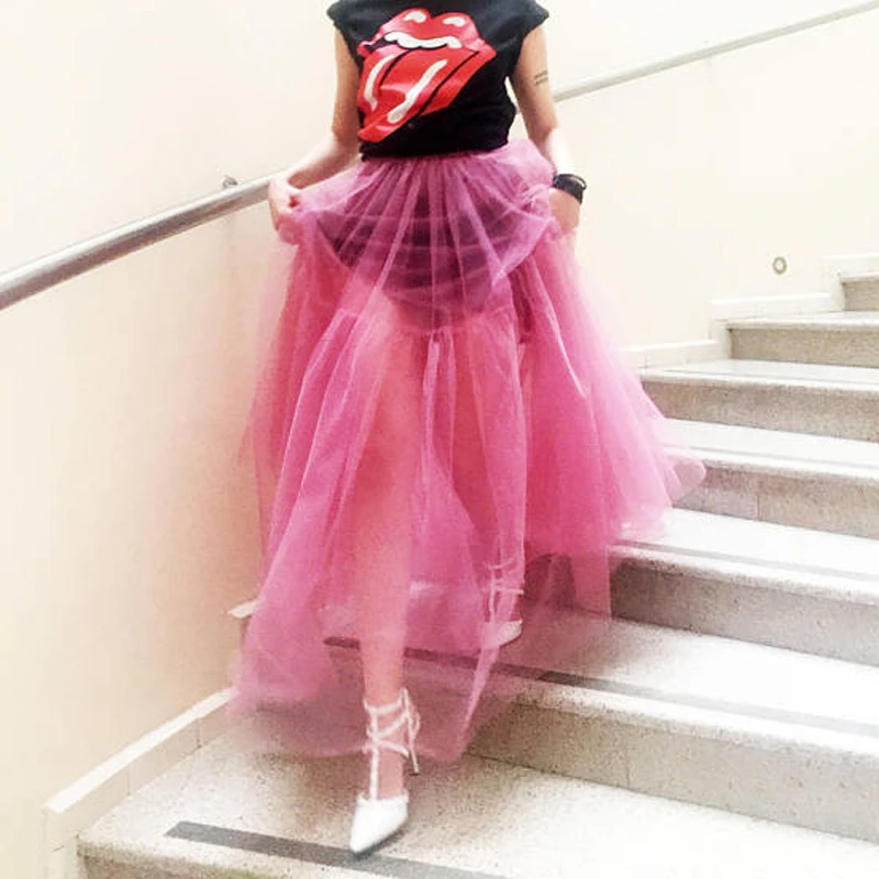 hot pink sheer dress