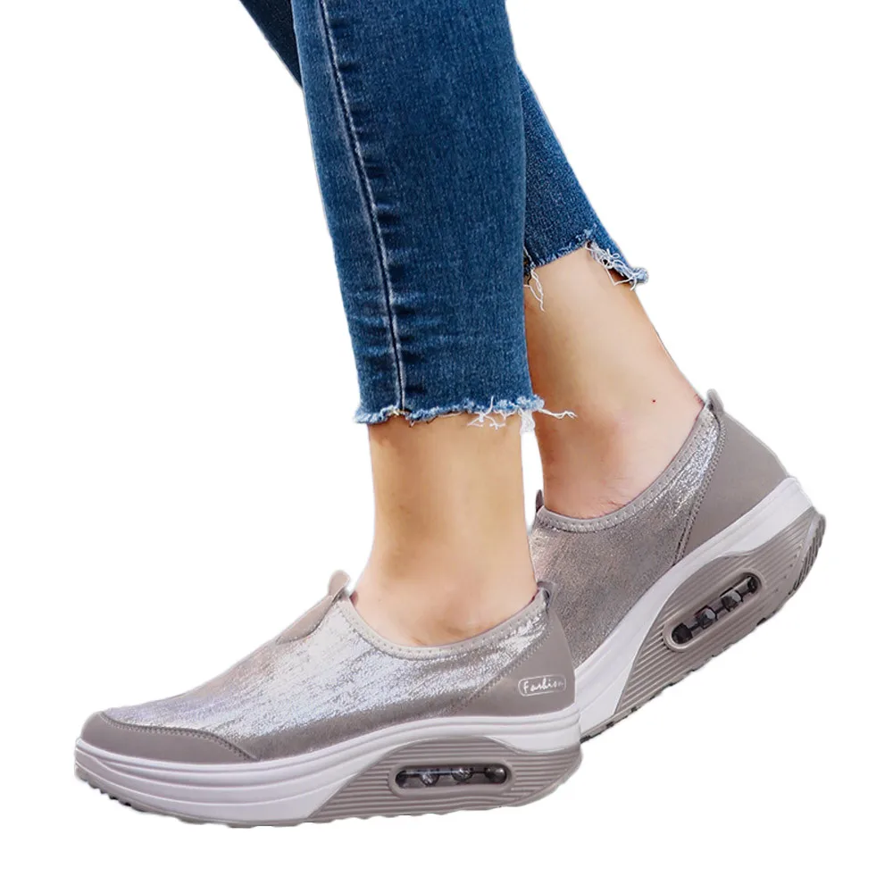 

YOUYEDIAN Women Sneakers Mesh Casual Shoes Thick-Soled Air Cushion Shoes sandalias mujer 2019 verano plataforma #35