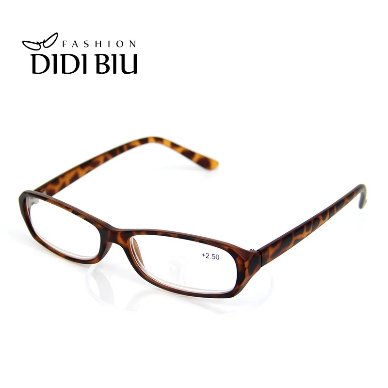 

Leopard Reading Glasses Sight Small Slim Rectangle Optical Glasses Brown Presbyopic Eyeglasses Diopters +1.0 To +4.0 Vision H865