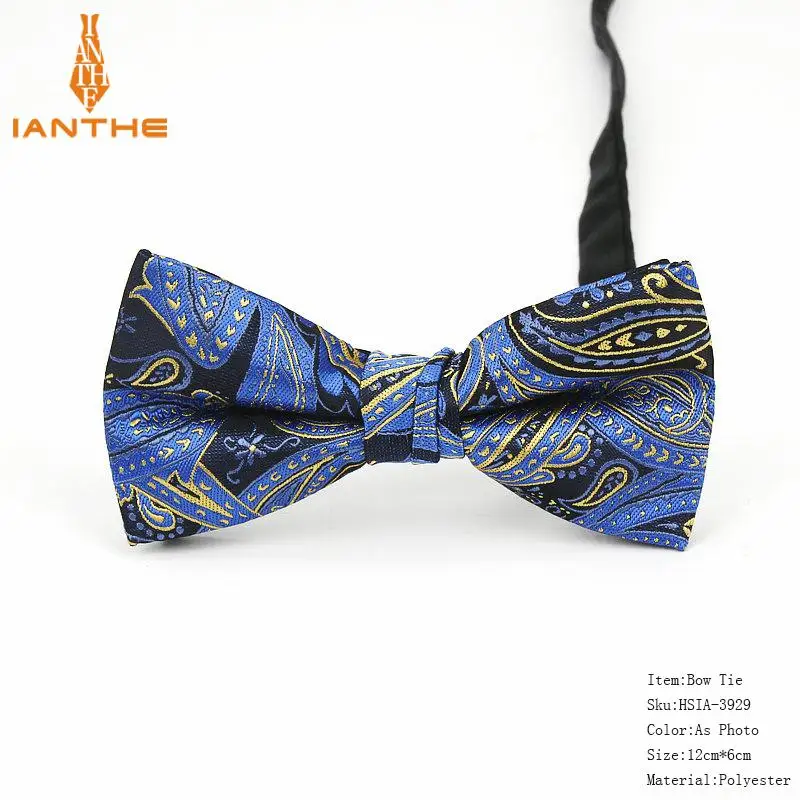 Галстук-бабочка для мужчин, формальный галстук в горошек для мальчиков, мужской модный деловой Свадебный галстук-бабочка, мужская рубашка Krawatte Legame Paisley Butterfly - Цвет: IA3929