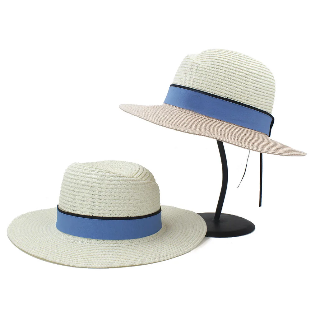 Women Men Toquilla Straw Sun Hat Elegant Lady Wide Brim Panama Hat Queen Fedora Sunbonnet Hat Beach Cap