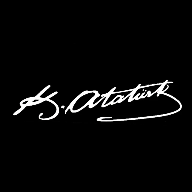 7.5*25cm Turkey Mustafa Kemal Ataturk signature car sticker funny