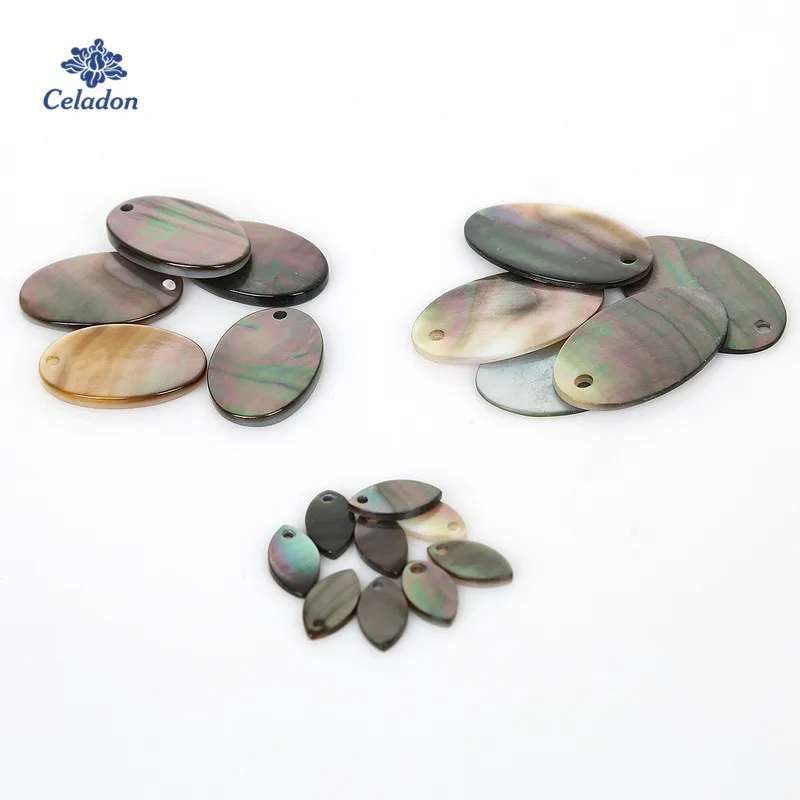 

6pcs Vintage Oval Horse Eye Natural Mother of Pearl Shell Pendant Abalone Shell Pendants Charms DIY Earring Jewelry Making