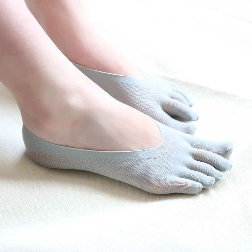 Женские хлопковые носки, Новое поступление, модные забавные носки, носки с пальцами, тапочки, невидимые однотонные носки с пятью пальцами