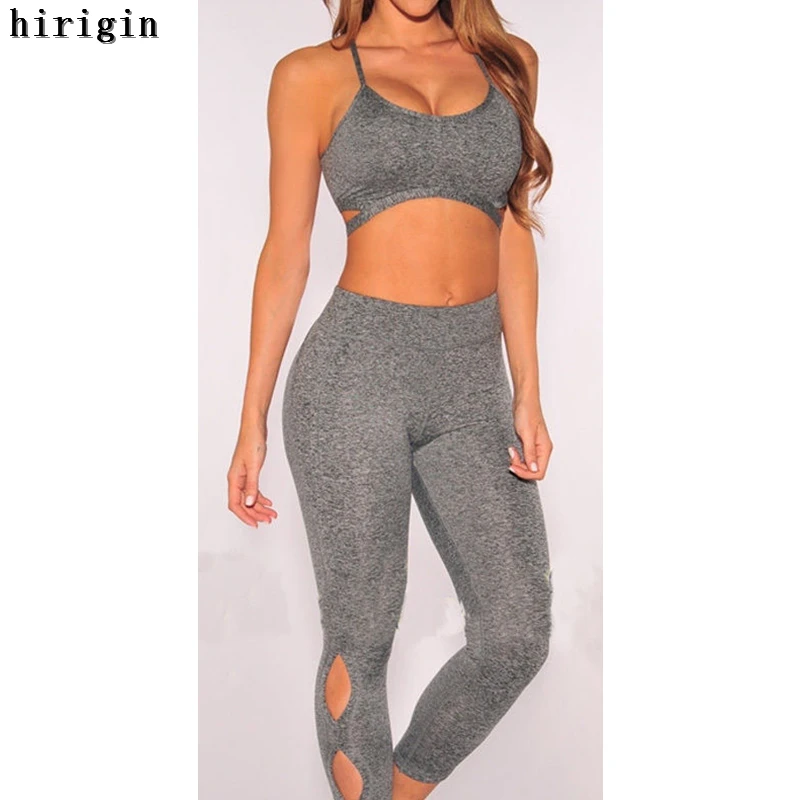 

Women Tracksuit Yoga Set Sleeveless Gym Clothing Fitness Workout Kit Female Running Sport Underwear Set Yoga Bra+legging