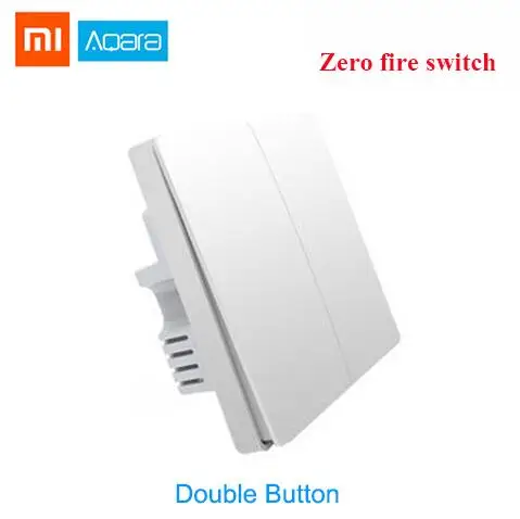 Умный светильник Xiaomi Aqara с управлением ZiGBee беспроводной ключ и настенный выключатель через приложение Smartphone удаленный комплект для умного дома - Цвет: Wall Double Key Z