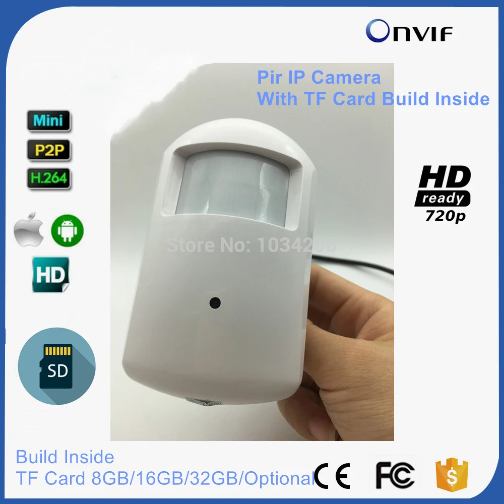 720P Hd Indoor Pir Macchina Fotografica Del Rivelatore Di Movimento Pir Di Sicurezza Di Stile Mini Ip Fessura Per Carta Di Deviazione Standard Della M