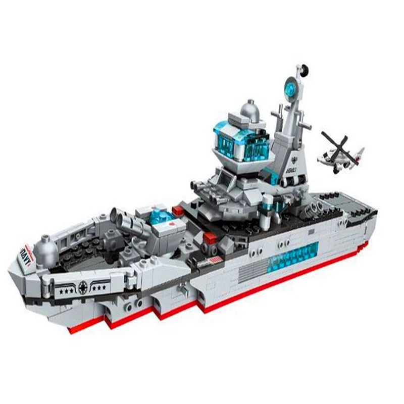 

ENLIGHTEN 1411 8 In 1 Cruiser Carrier Aircraft Helicopter Building Blocks Brick Compatible LegoIN Playmobil Toys For Children