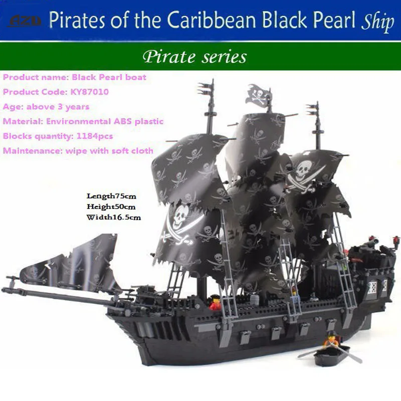 Pirates of the Caribbean Fluch der Karibik The Black Pearl Building Blocks Gift 