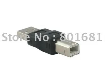 

KUYiA Free Shipping+tracking number !! 100pcs/lot USB A Male to Type B Male Adapter Converter printer M black