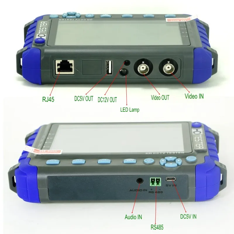 Профессиональный инструмент для тестирования CCTV IV8C 5 дюймовый TFT LCD 5MP AHD TVI 4MP CVI CVBS