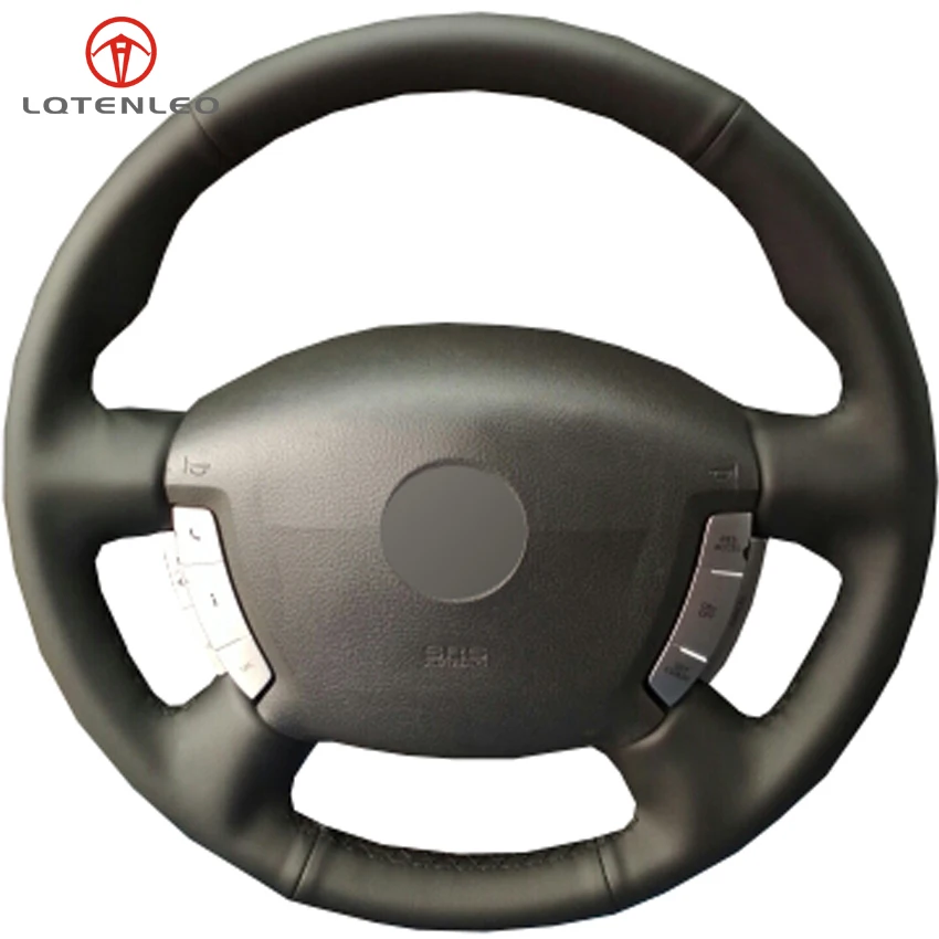 

LQTENLEO Black Artificial Leather Car Steering Wheel Cover For Nissan Primera Paladin Almera N16 Pathfinder X-Trail Infiniti M45
