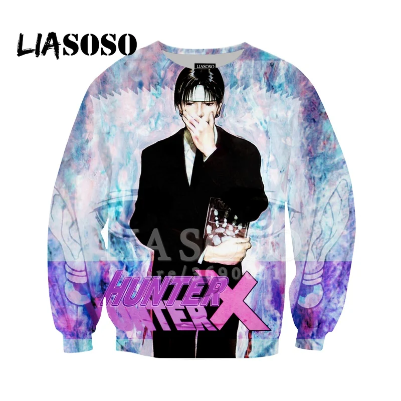 

LIASOSO Sweatshirt Harajuku Hoodies 3d Print Anime Unisex HUNTER×HUNTER GON Killua Kurapika Hisoka Casual Tops X2379