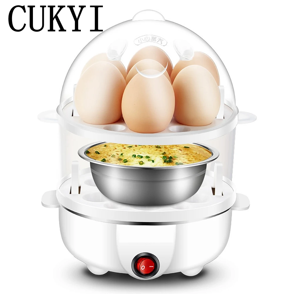 CUKYI двухслойная многофункциональная электрическая яйцеварка котел из