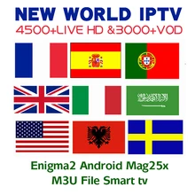 IPTV Europe Nordic Israel Sweden Spain Portugal Italy Dutch UK Arabic IPTV M3U Subscription 4 Android Smart TV Mag Enigma2