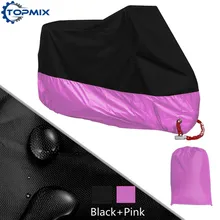 L XL 2XL 3XL 4XL 190T Black+Pink Motorcycle Cover UV Protector Waterproof Rain Dustproof Anti-theft Motor Cover with Lock Holes