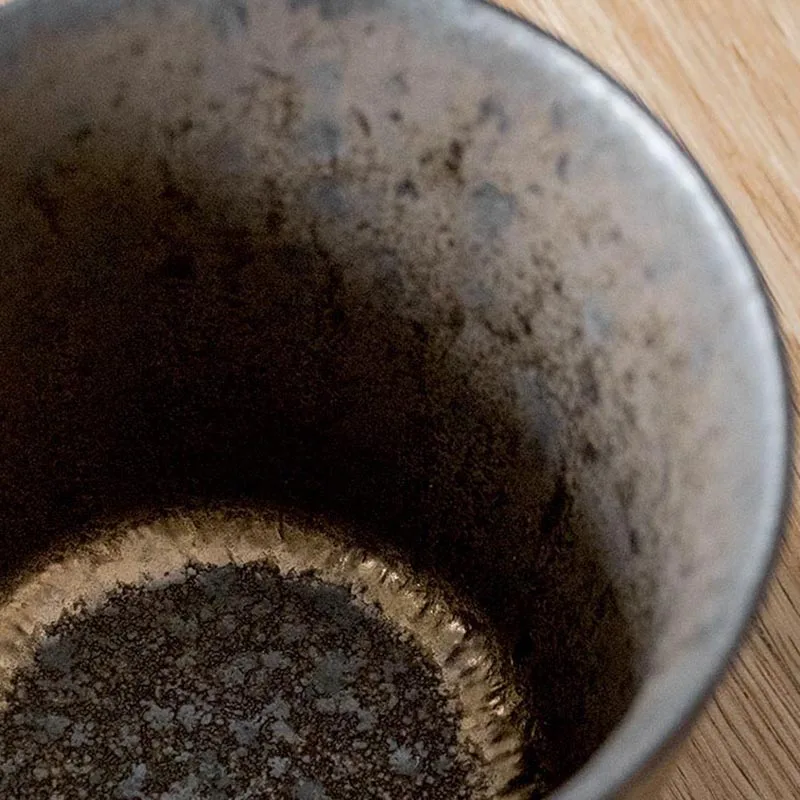 115 мл винтажный Японский стиль эспрессо чашка Ржавчина глазурь керамическая грубая керамика кофейная кружка Чай Молоко чашки для завтрака деревянная ложка кружки