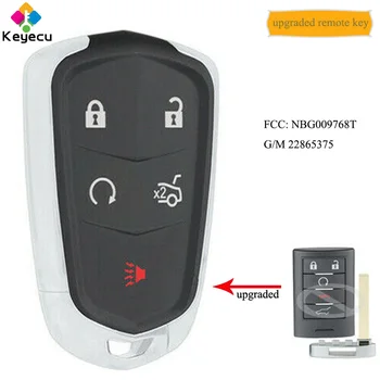 

KEYECU Upgraded Modified Smart Proximity Remote Control Car Key With 5 Btns - FOB for Cadillac SRX ATS XTS 2013 2014, NBG009768T