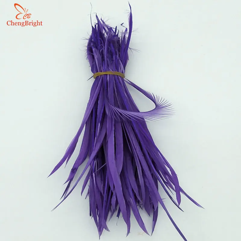 ChengBright, 20 шт, высокое качество, натуральные гусиные перья, 5-7 дюймов/13-18 см, сделай сам, Ювелирное Украшение, перья для рукоделия - Цвет: purple