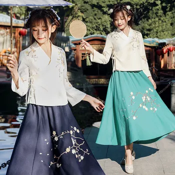 

2019 Summer Chinese Traditional Women Hanfu Dress Chinese Fairy Dresses Dance Costume Hanfu Clothing Dynasty Ancient Wear DL3754