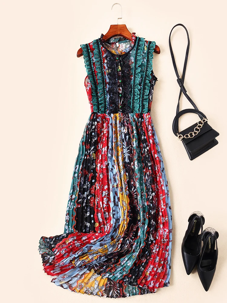 

High quality New Fashion Women 2019 summer Dress Luxury famous Brand European Design party style dress WS04633