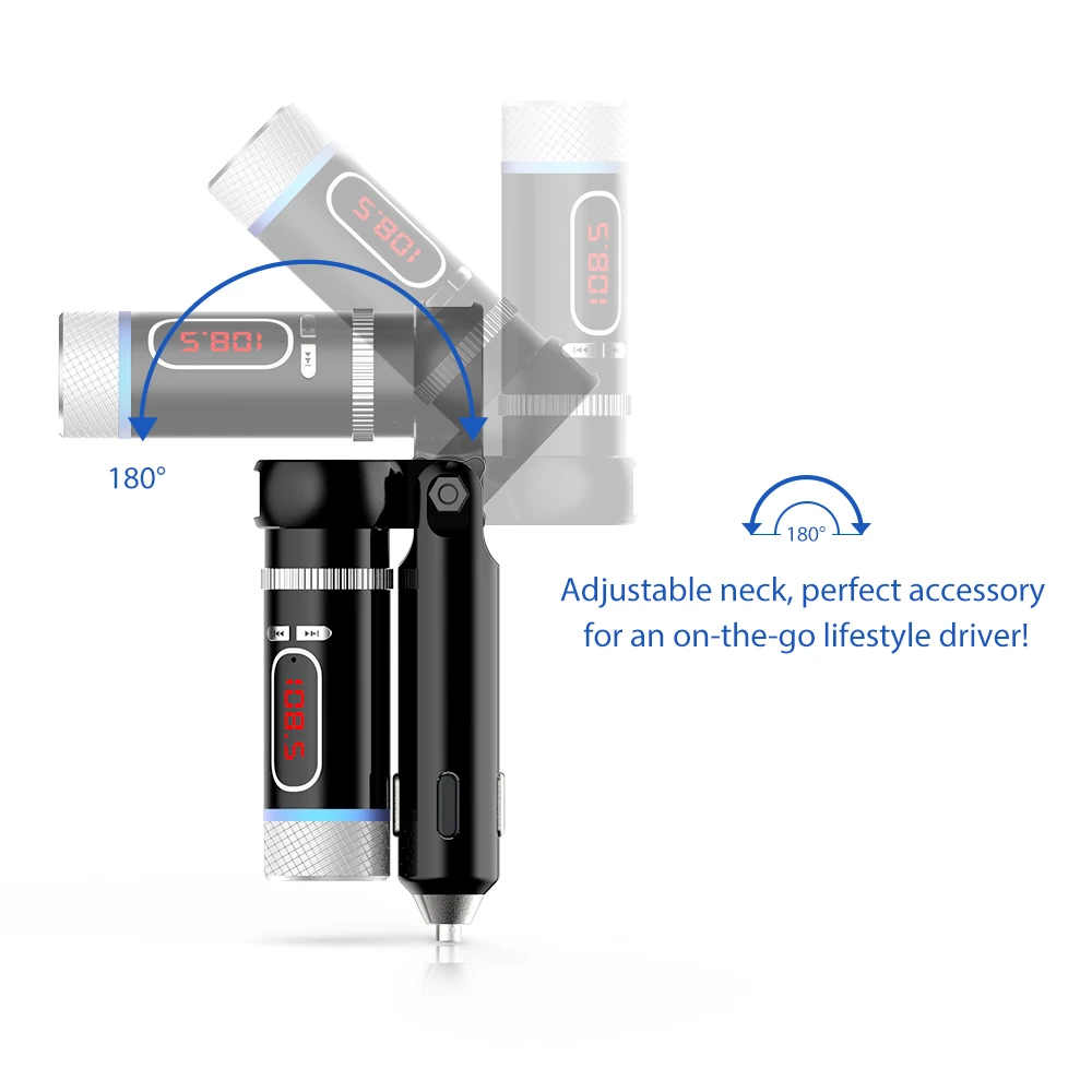 Беспроводной Bluetooth fm передатчик Mpow MBT20 встроенный Чипсет CSR Handsfree адаптер для